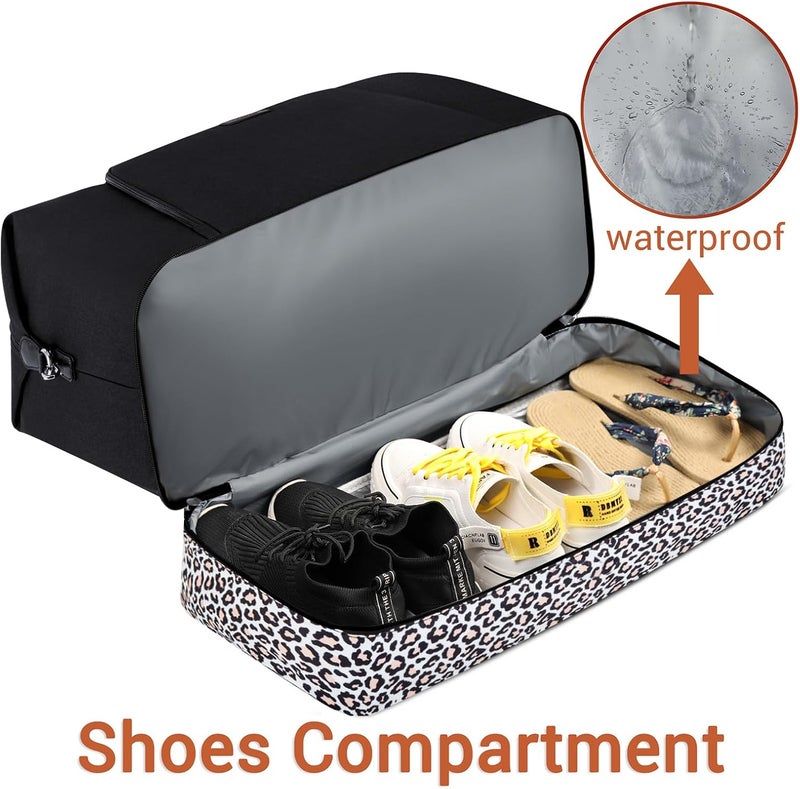 TIBES Travel Weekender Bag for Women, Overnight Bag with Shoe Compartment Oversized Travel Duffel Bag Carry On Tote 21" - Image 2